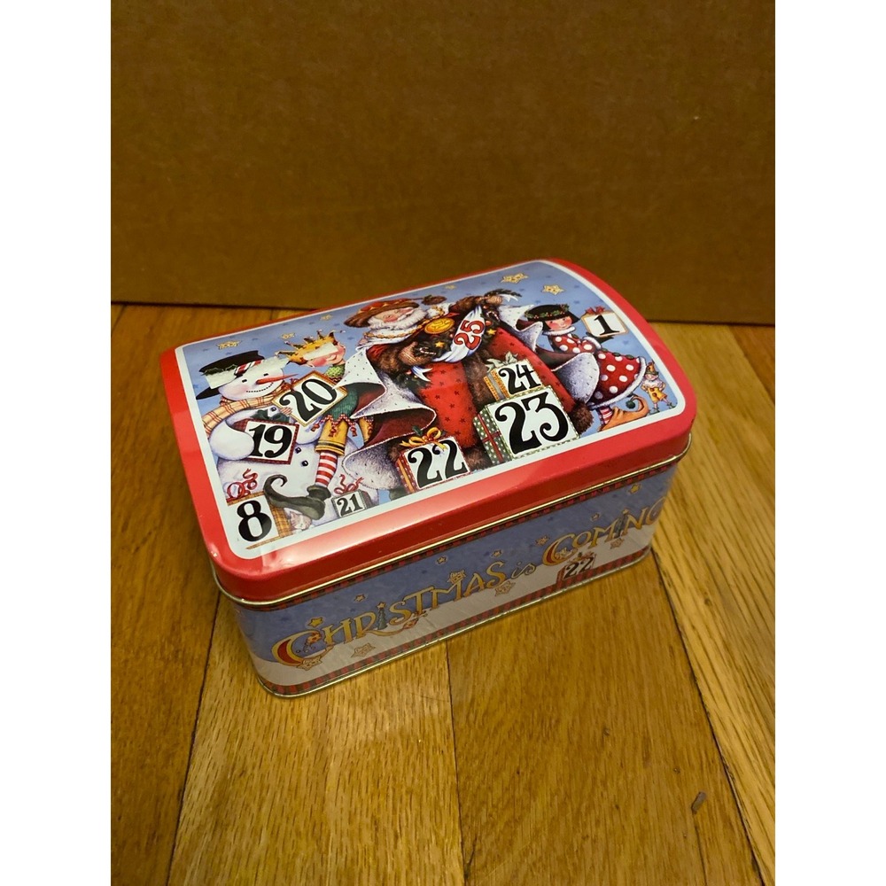 Christmas Countdown Hinged‎ Tin Box